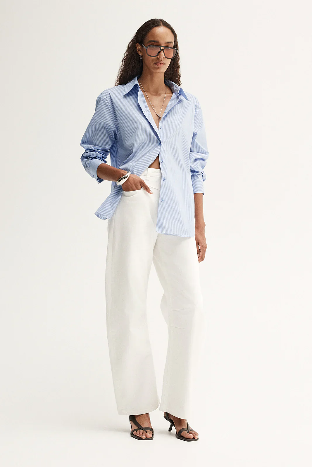 Holland Stripe Shirt in Blue - Image 4