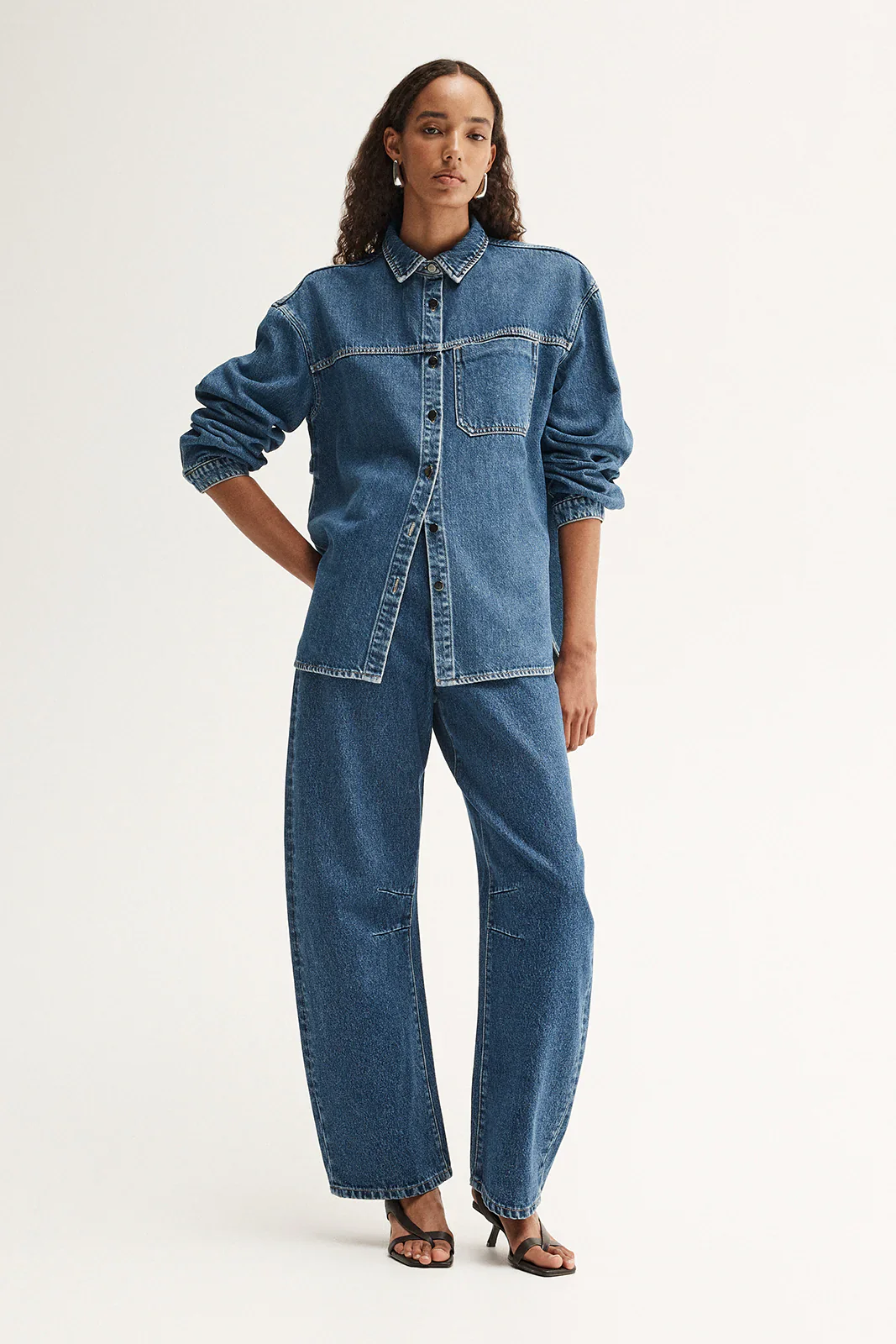 Kennedy Denim Shirt in Dark Indigo - Image 4
